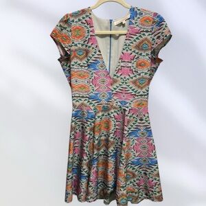 Lovers + Friends Cassidy Dress Mosaic Mini Flare Dress
